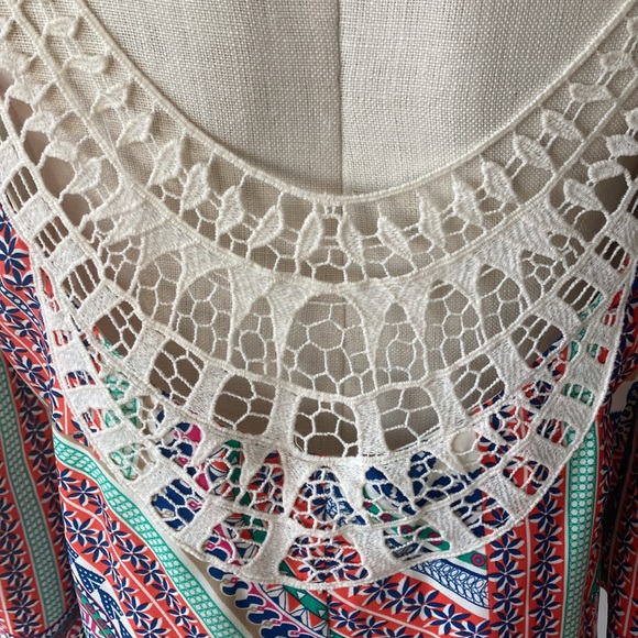 Pink Owl boho crochet back shift dress - Picture 4 of 8